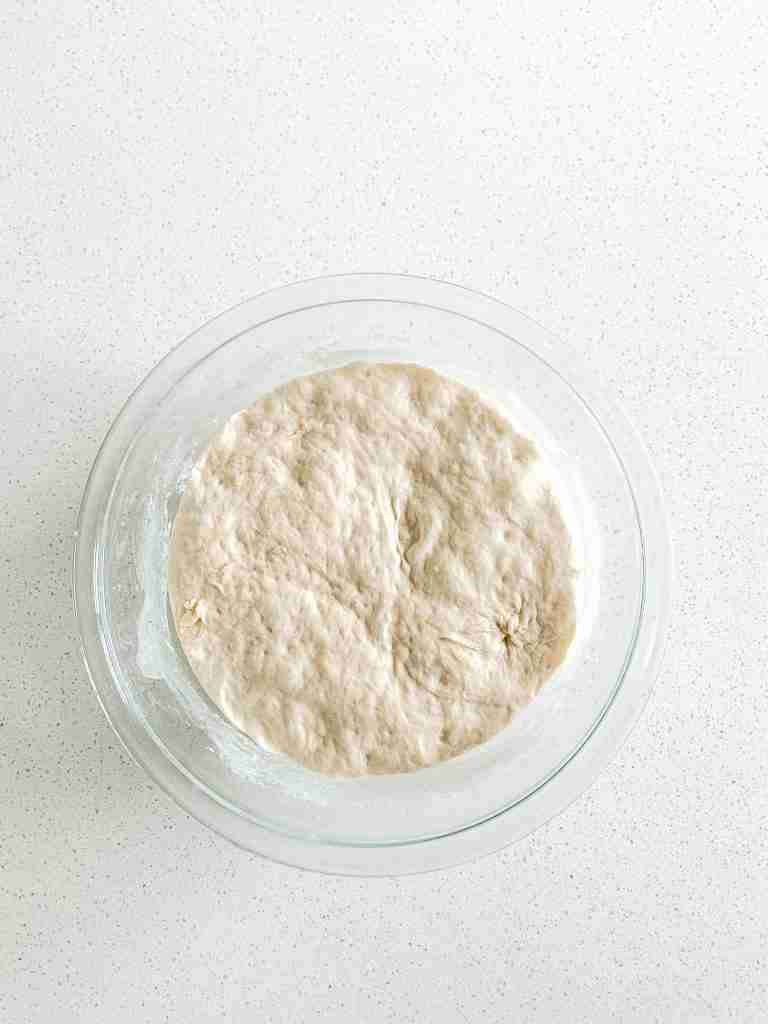 bulk fermented flatbread dough