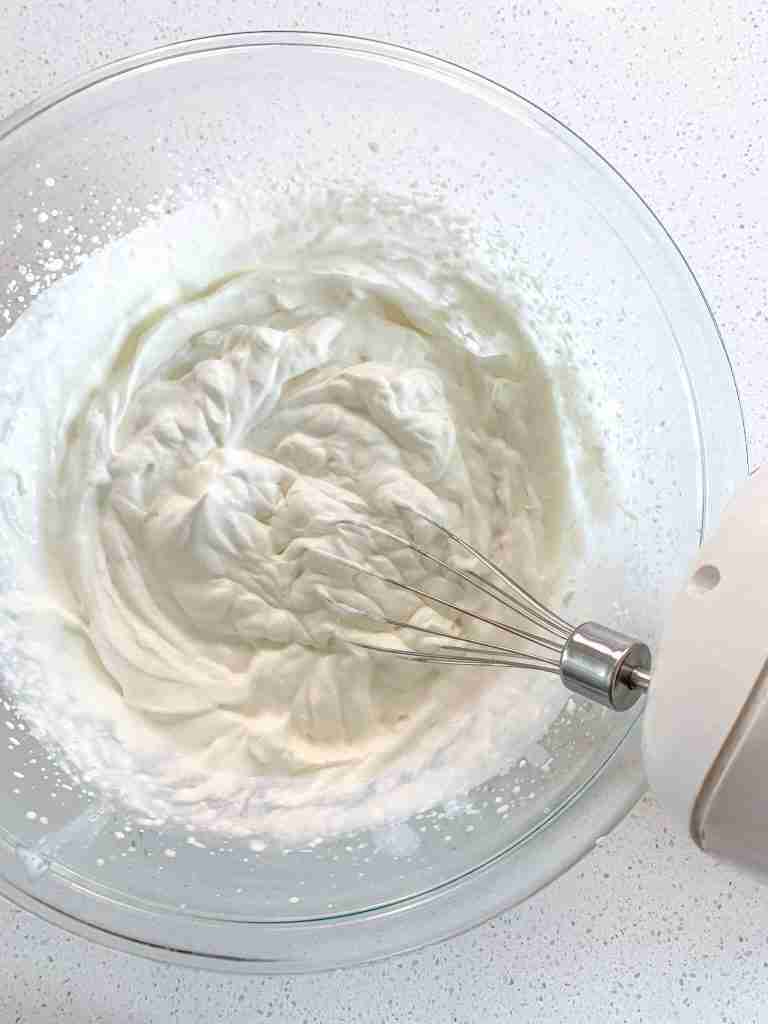 homemade whipped cream freshly made