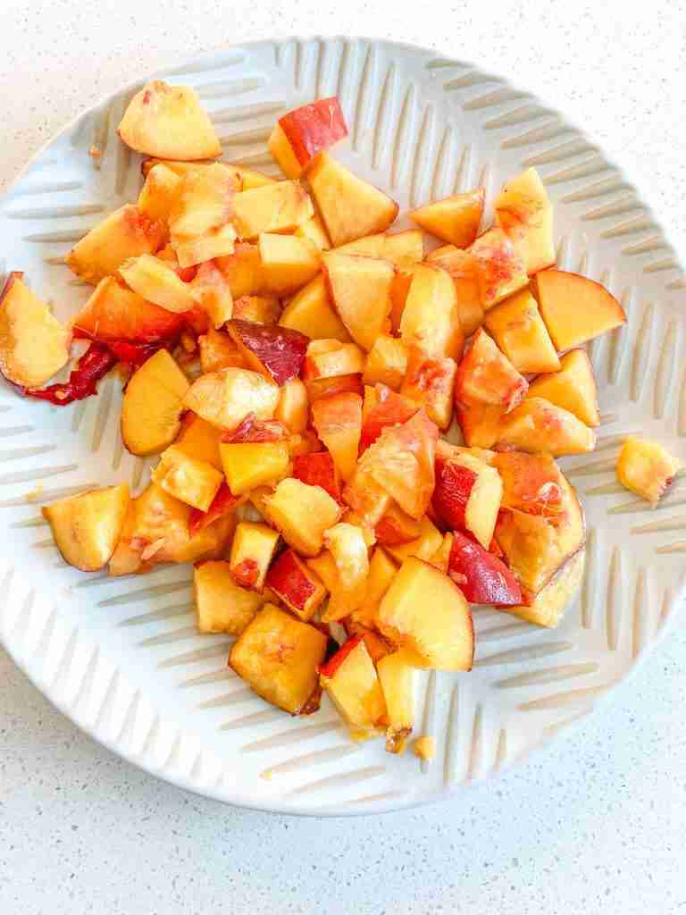 fresh peaches cut into chunks
