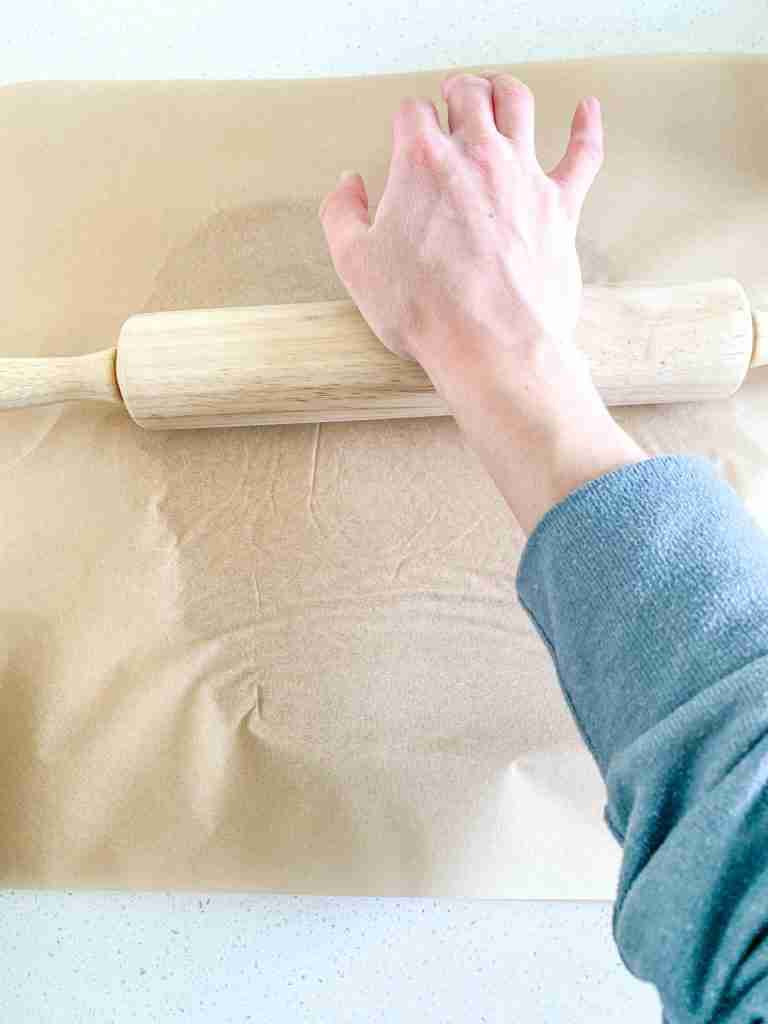 rolling out graham cracker dough