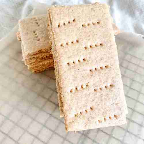 freshly baked sourdough graham crackers