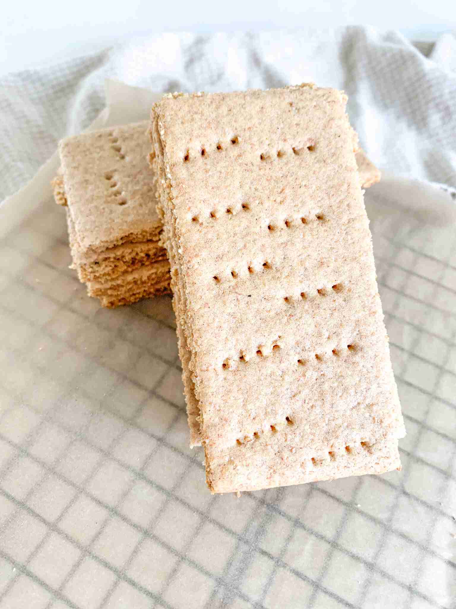 freshly baked sourdough graham crackers