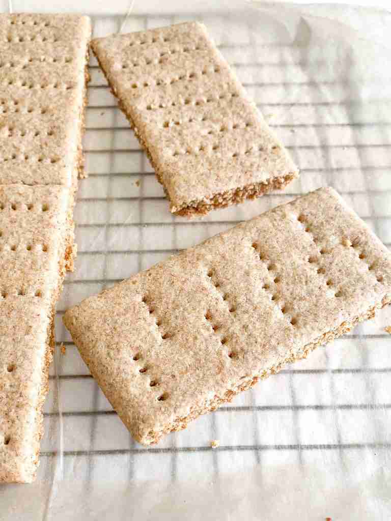 freshly baked sourdough graham crackers