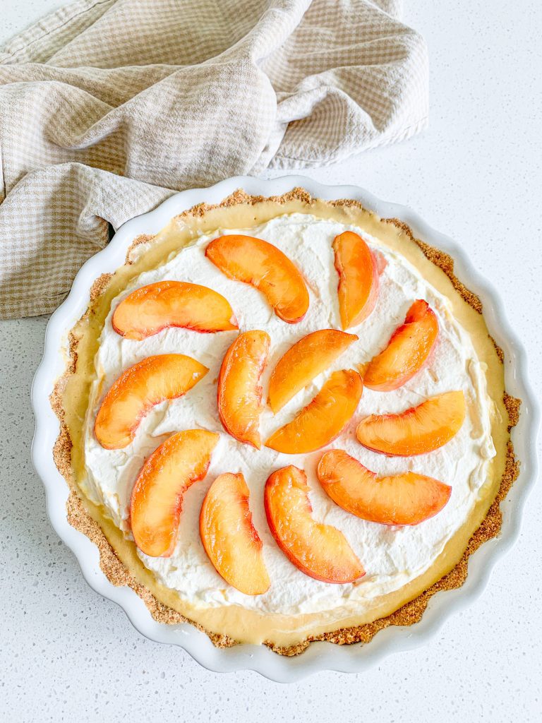 freshly made icebox peach tart