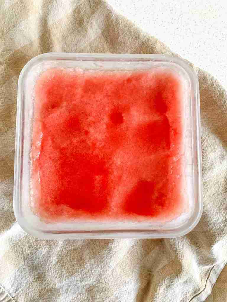 freshly made watermelon sorbet