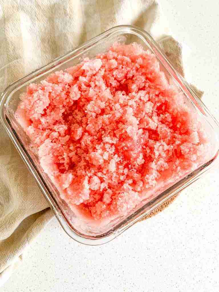 freshly made watermelon sorbet