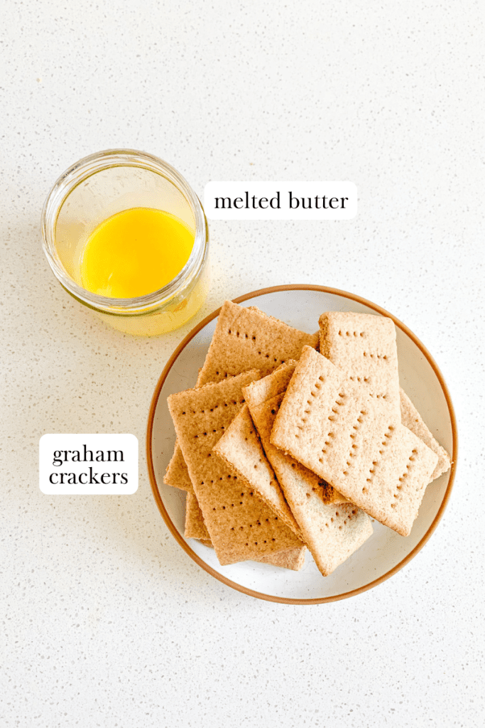 no bake graham cracker tart crust labeled ingredients