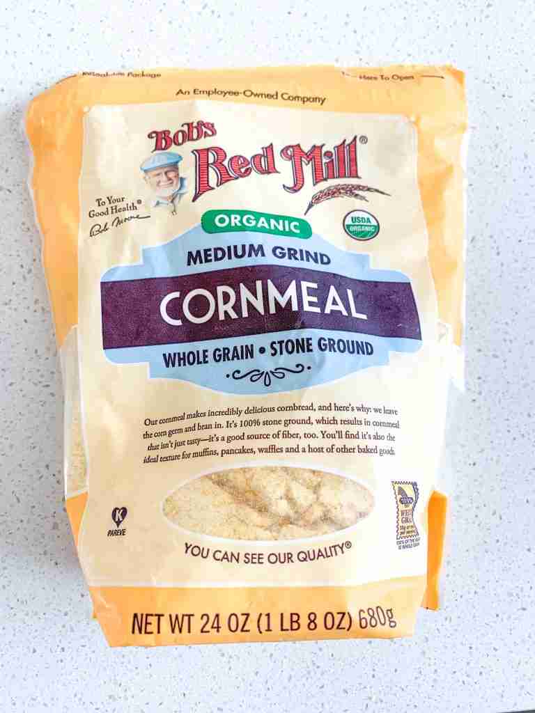 bag of Bob's Red Mill organic cornmeal