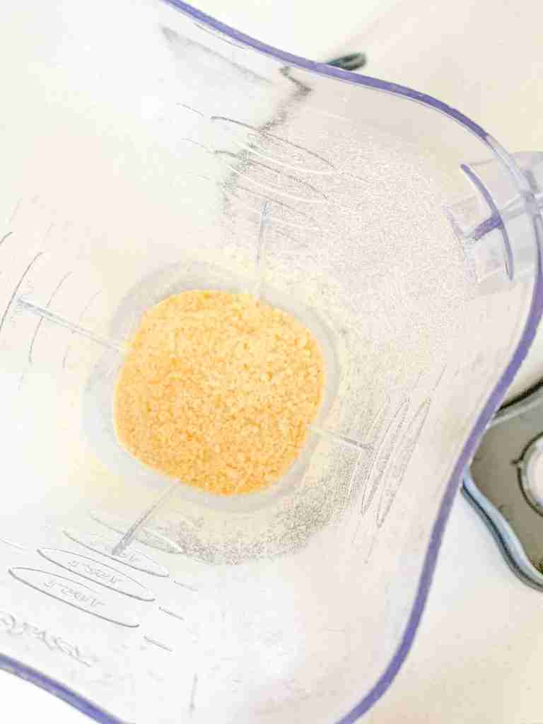 finely ground cornmeal in a blender