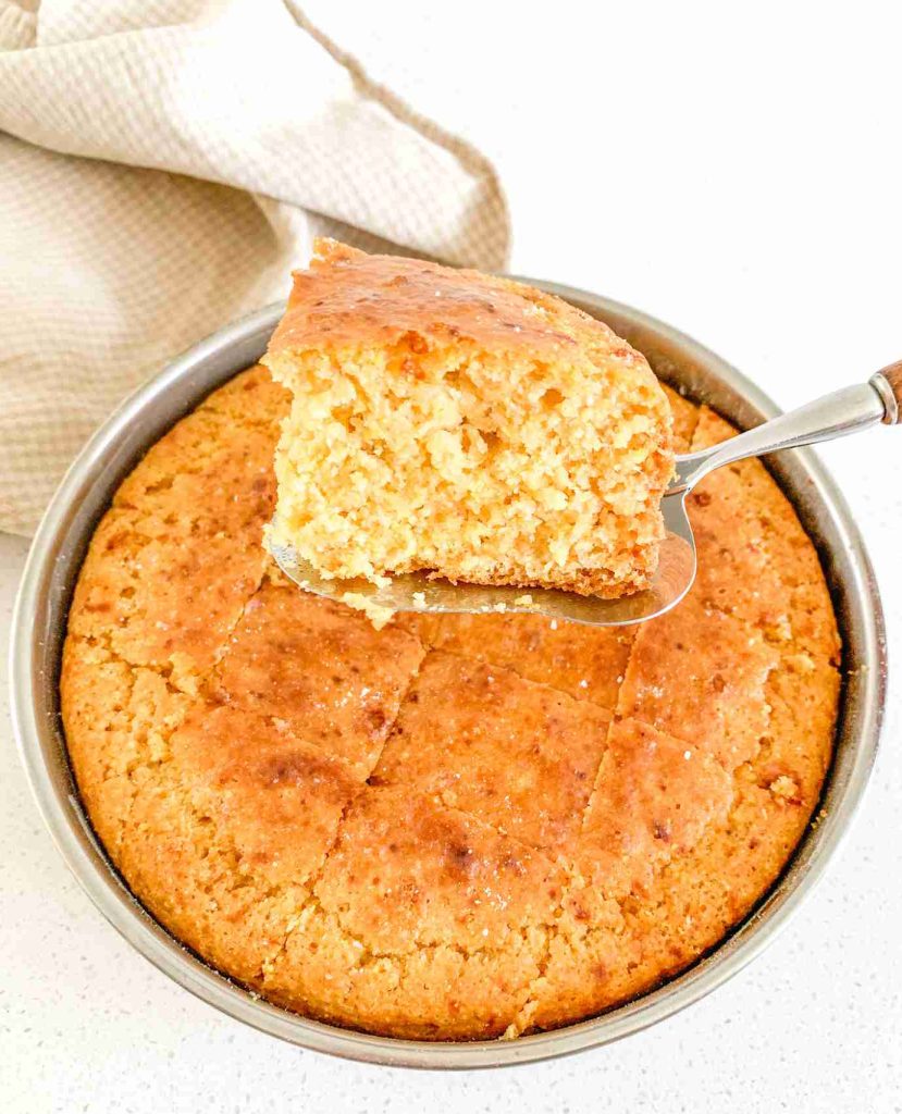 freshly made honey sourdough cornbread