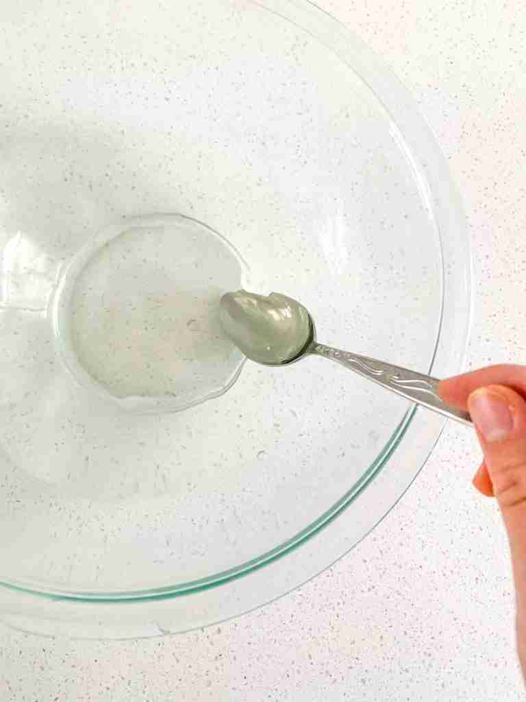 stirring pickling solution until everything is dissolved