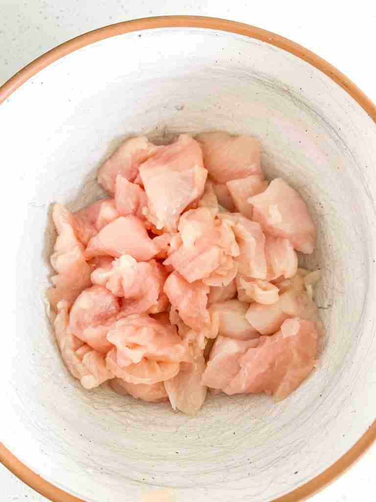 chicken cut into bite sized peices