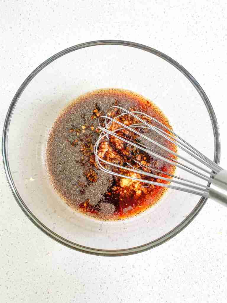 teriyaki marinade whisked together