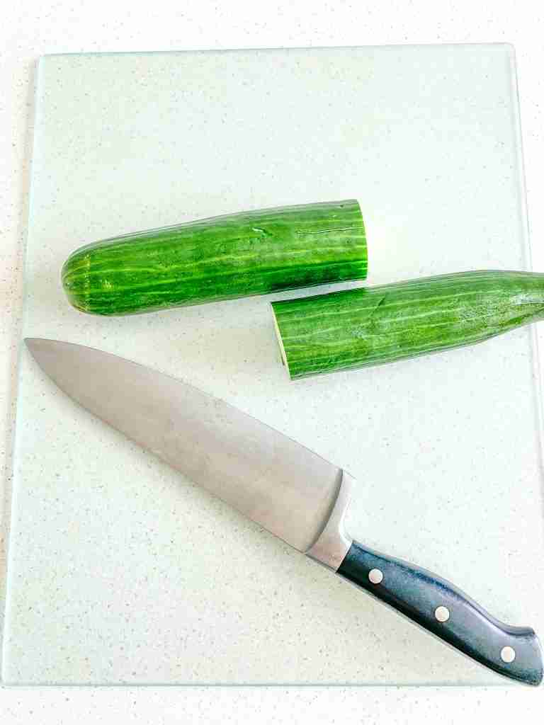 cucumber cut in 2