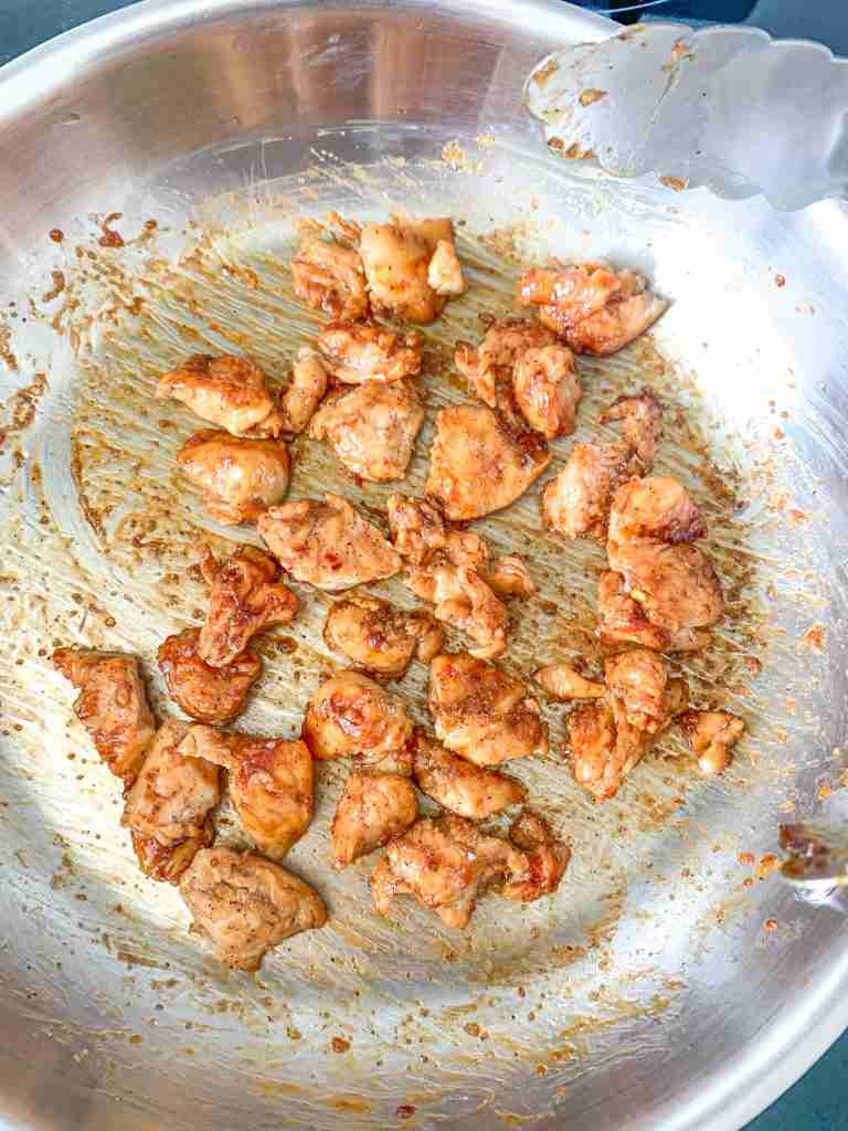 banh mi chicken cooked in a skillet
