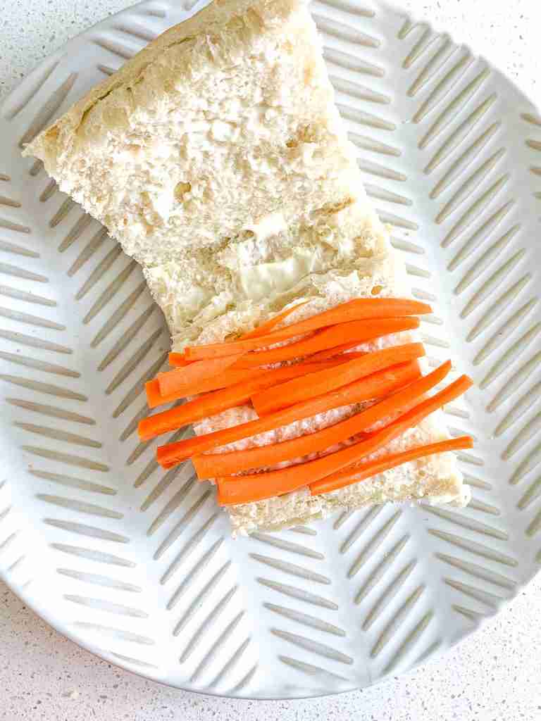 added carrots to the banh mi sandwich