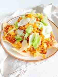 freshly made walking taco casserole