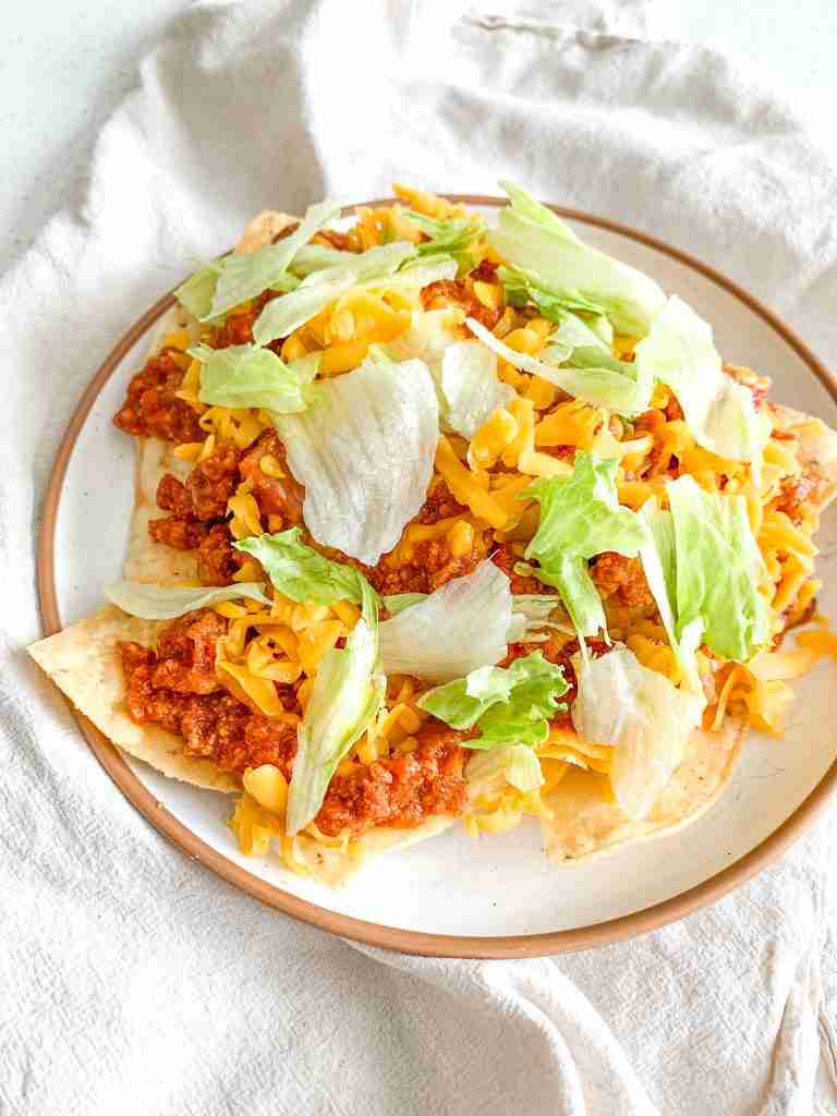 freshly made walking taco casserole