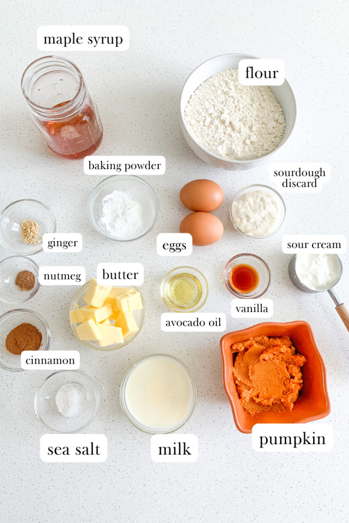 sourdough pumpkin roll bites labeled ingredients