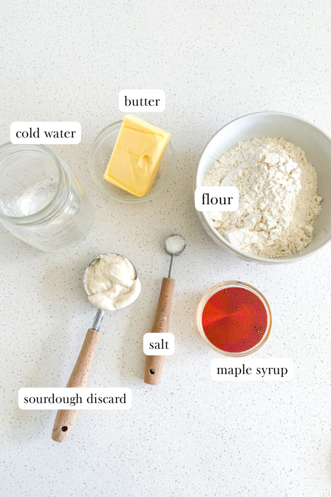 sourdough apple turnover dough labeled ingredients
