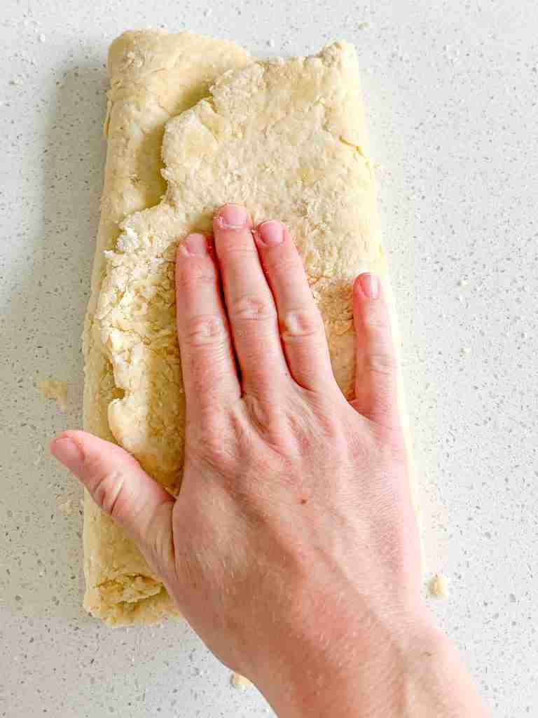 folding turnover puff pastry dough
