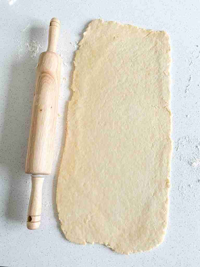 rolled our sourdough puff pastry for turnovers