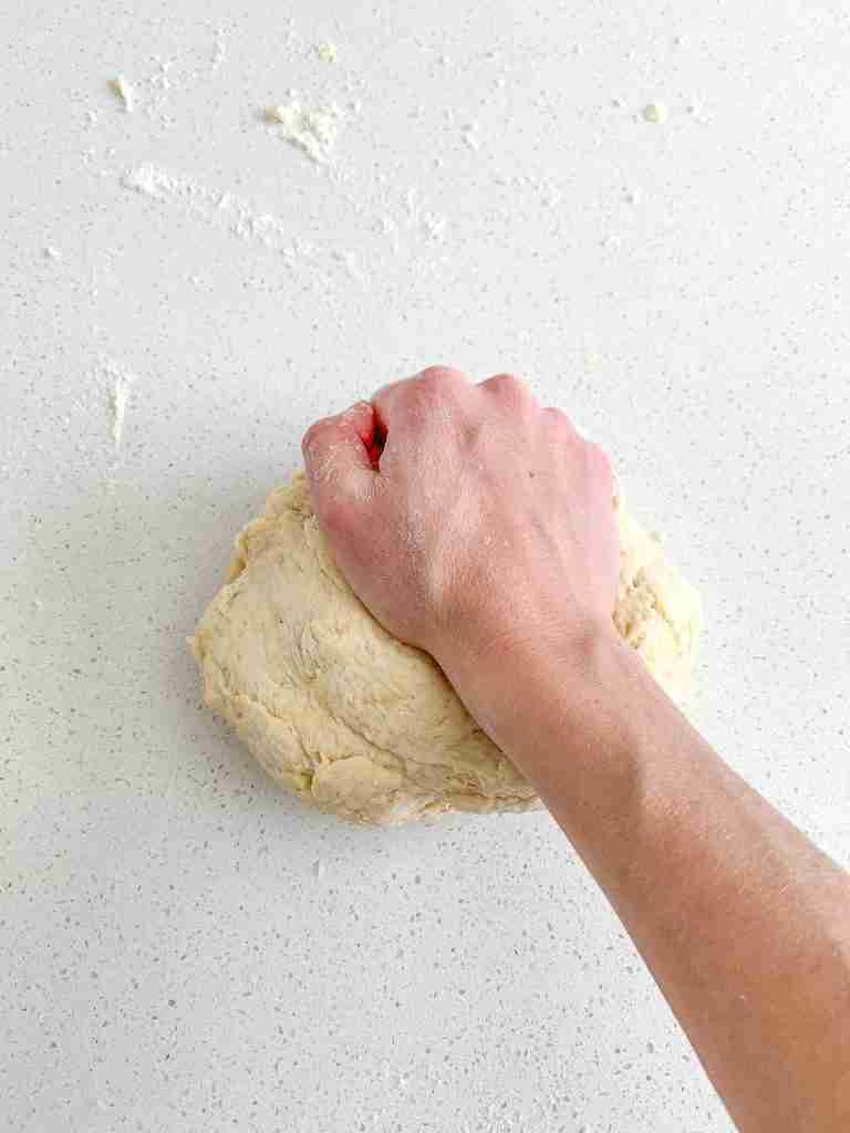 kneading angel biscuit dough