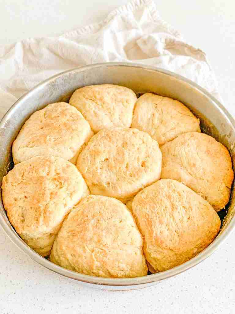 freshly baked sourdough angel biscuits