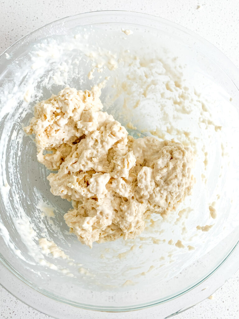 hawaiian roll dough ready for kneading