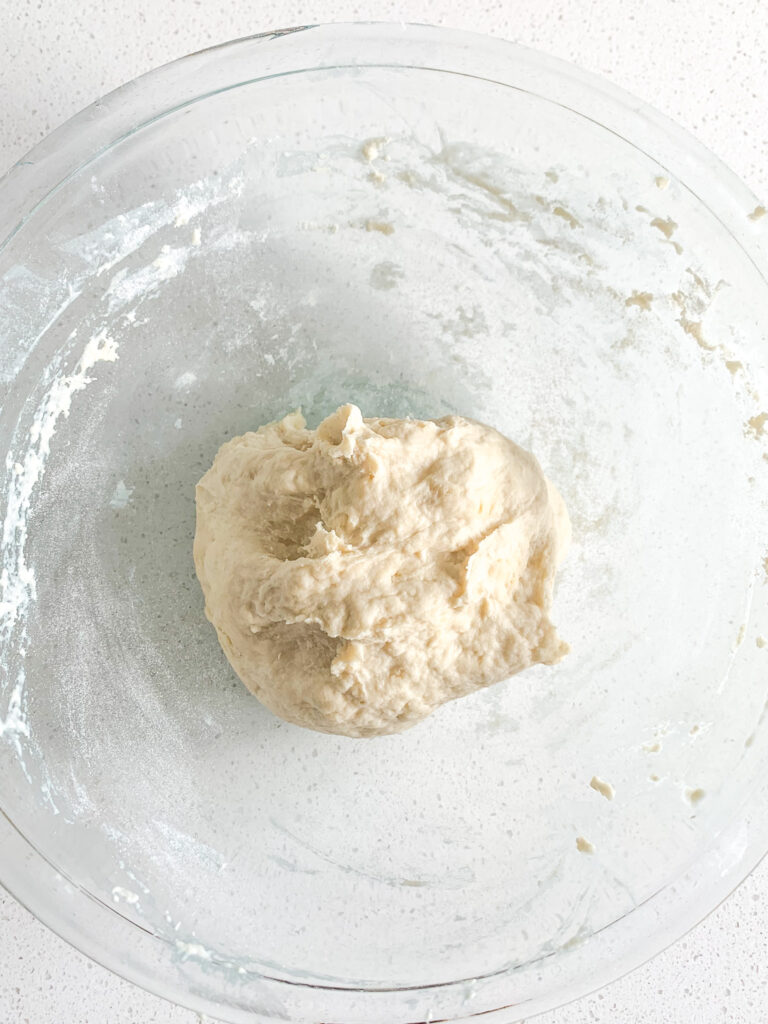 hawaiian roll dough ready to bulk ferment
