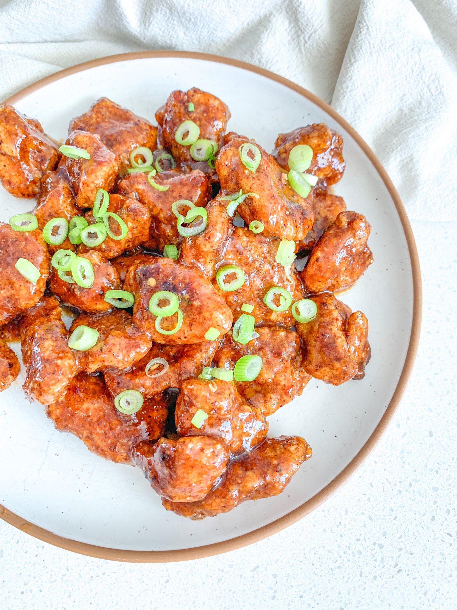 baked orange chicken inspired by panda express freshly made
