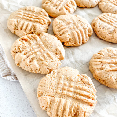 freshly baked sourdough peanut butter cookies