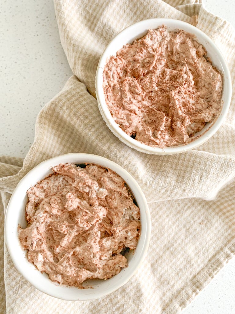 freshly made whipped chocolate chip mousse