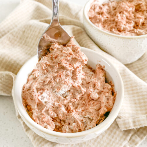 freshly made whipped chocolate chip mousse