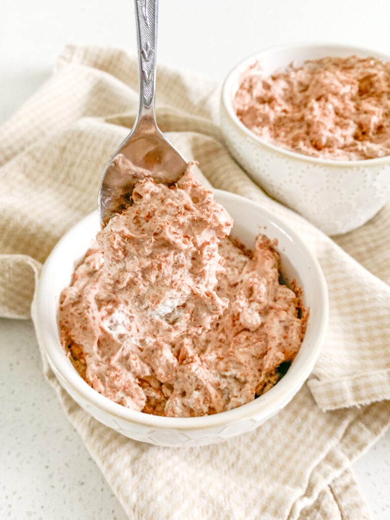 freshly made whipped chocolate chip mousse