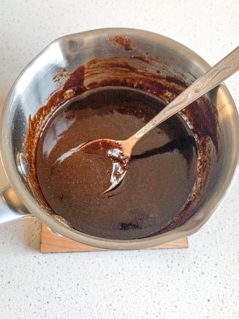 mixing cinnamon filling for king cakes