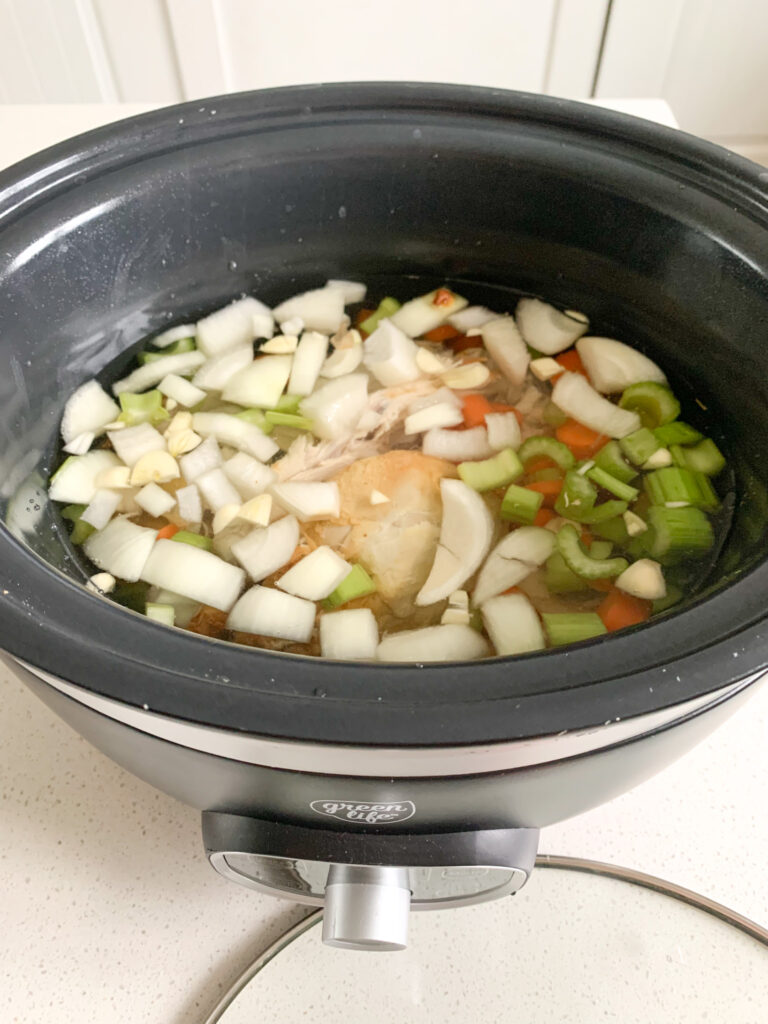 water and all ingredients in slow cooker