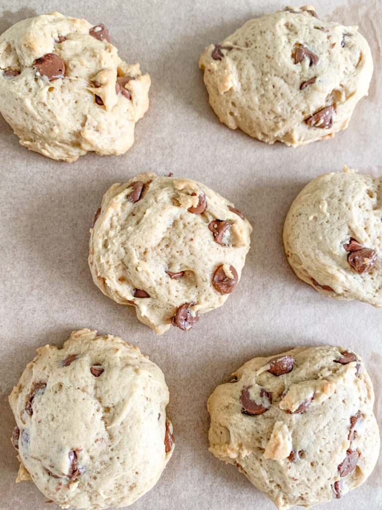 freshly baked brown butter sourdough chocolate chip cookies