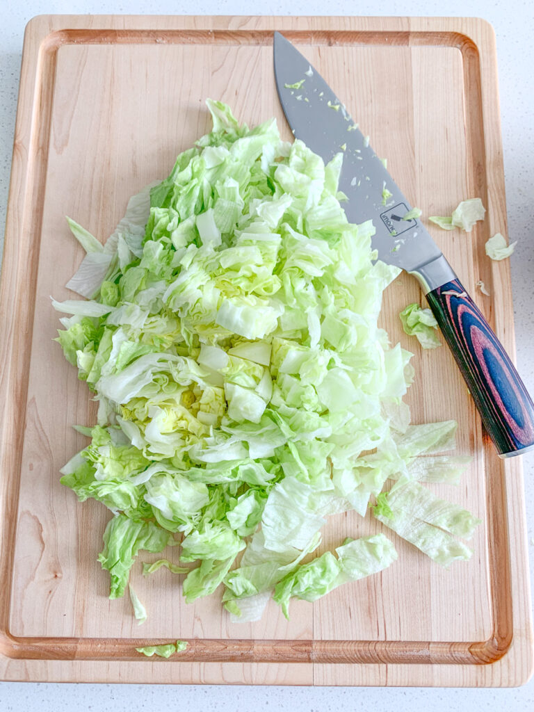 chopped iceberg lettuce