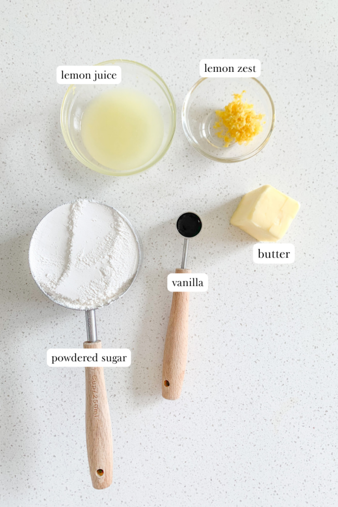 sourdough frosted lemon cookies labeled ingredients