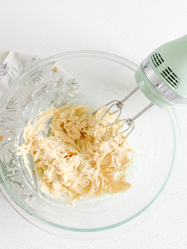 sourdough lemon cookie dough freshly made in a bowl