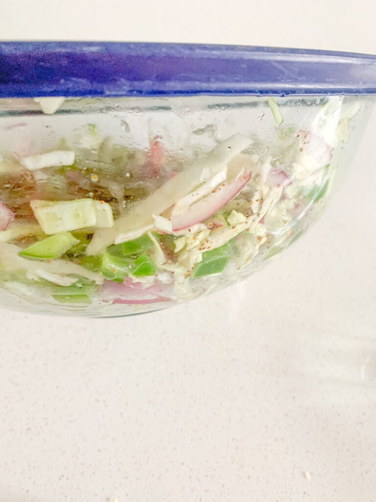 slaw ready for 2 hours in fridge