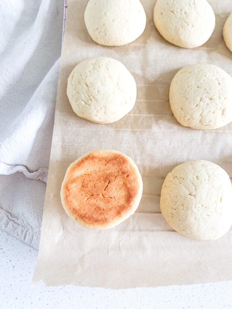 freshly baked homemade vanilla wafers made with sourdough