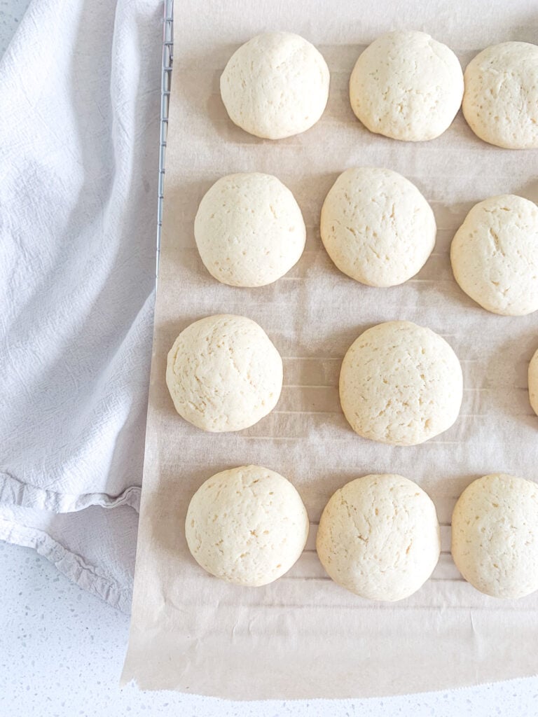 freshly baked homemade vanilla wafers made with sourdough