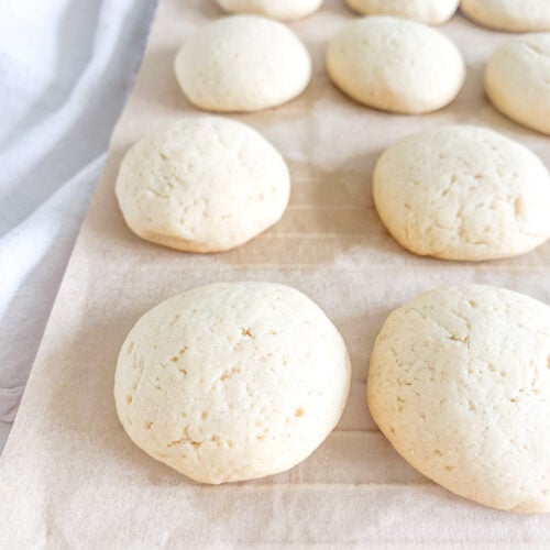freshly baked homemade vanilla wafers made with sourdough
