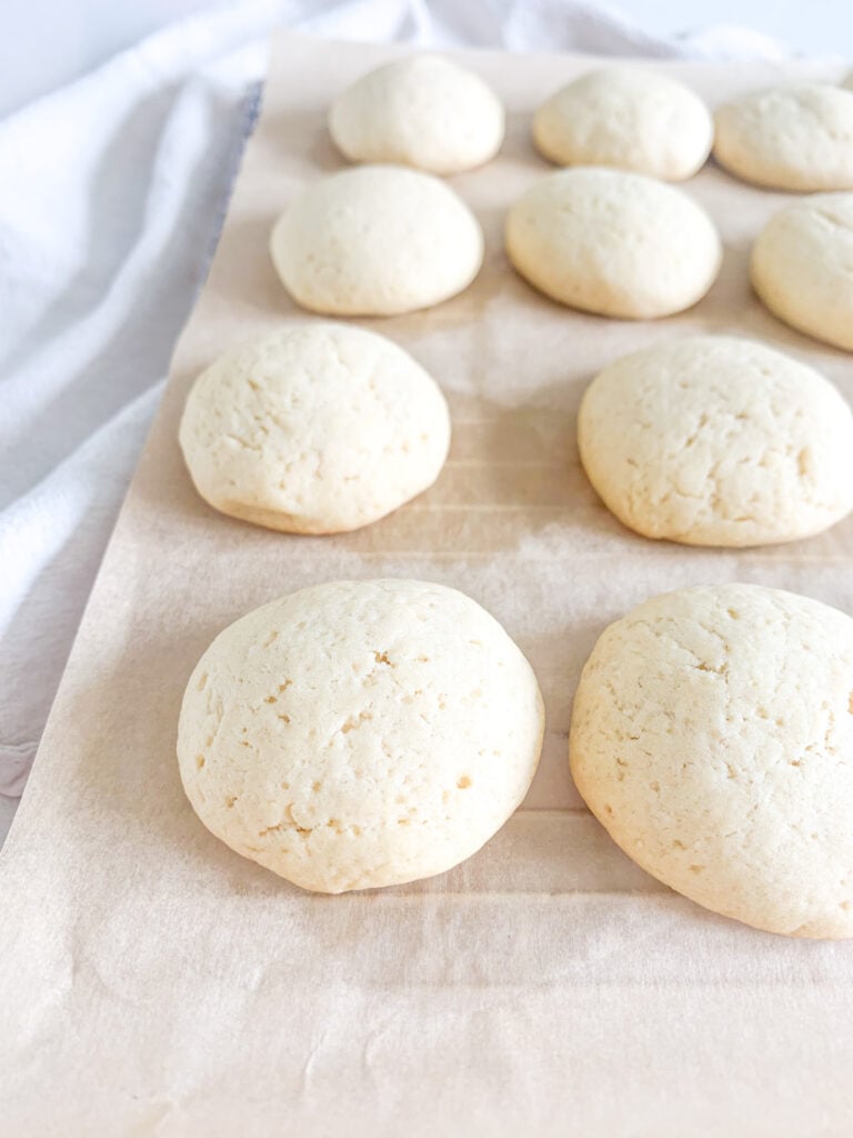 freshly baked homemade vanilla wafers made with sourdough