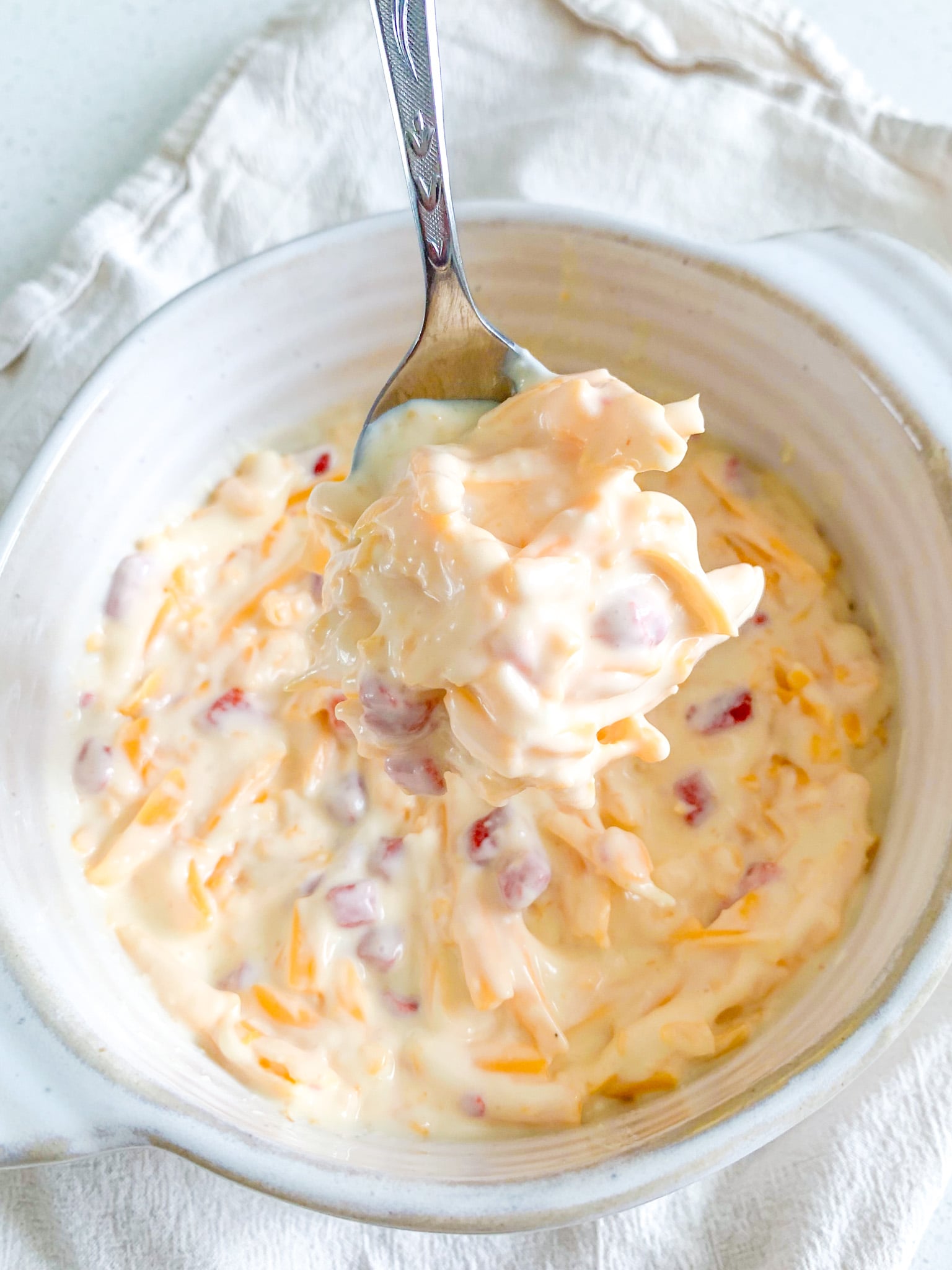 freshly made creamy Southern pimento cheese