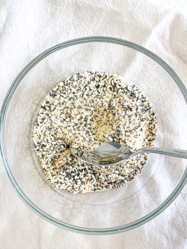 mixing spices to make seasoning