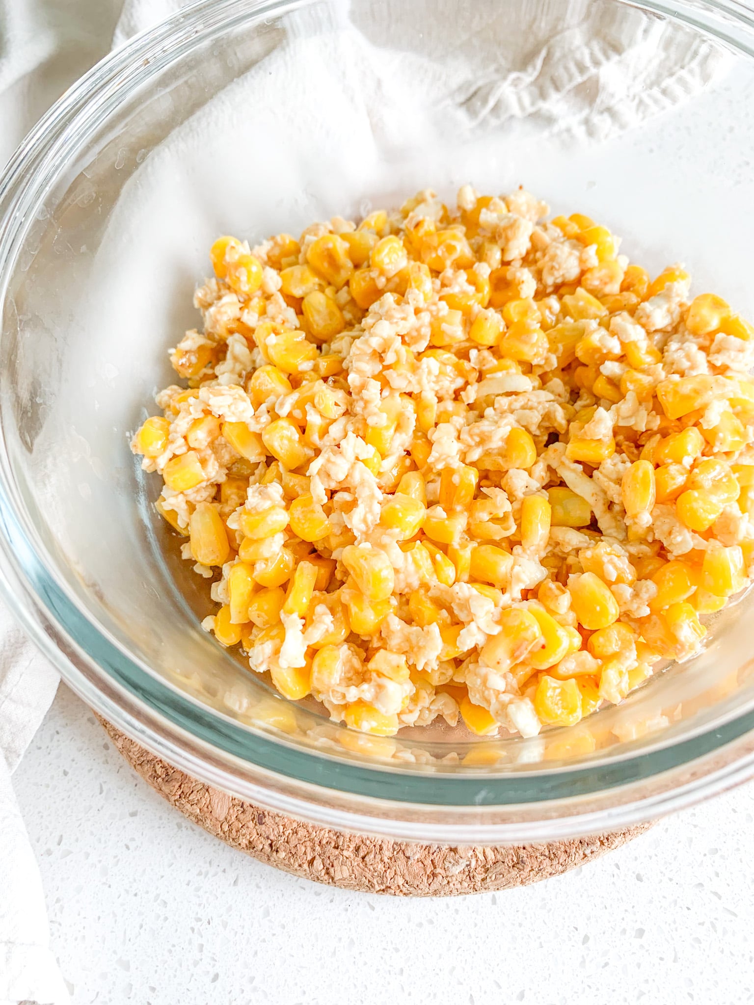 freshly cooked mexican street corn salad