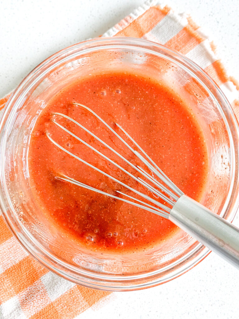 Nashville BBQ sauce being whisked together